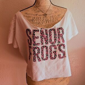 Senor Frogs Y2k DIY Pink Glittery Crop Top